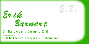 erik barnert business card